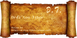 Drótos Tibor névjegykártya